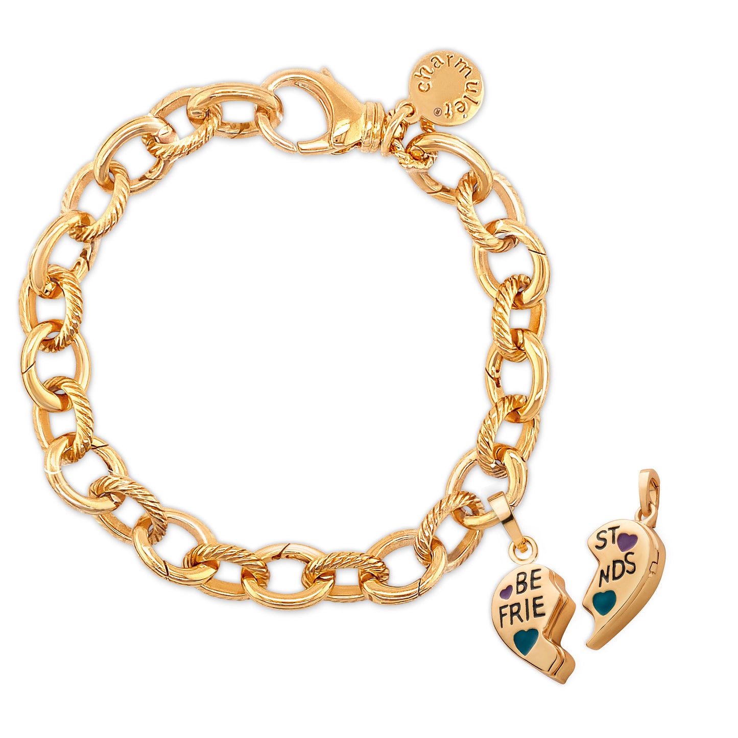 BFF Heart - Charmulet Delightful 14kt Gold Plated Interactive Charm - charmulet-2020