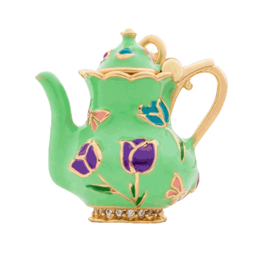 Green Teapot - Charmulet Delightful 14kt Gold Plated Interactive Charm - charmulet-2020