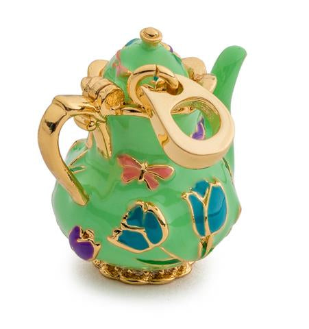 Green Teapot - Charmulet Delightful 14kt Gold Plated Interactive Charm - charmulet-2020