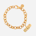 14k Gold Plated Adjustable Charm Bracelet with Cellphone - charmulet-2020
