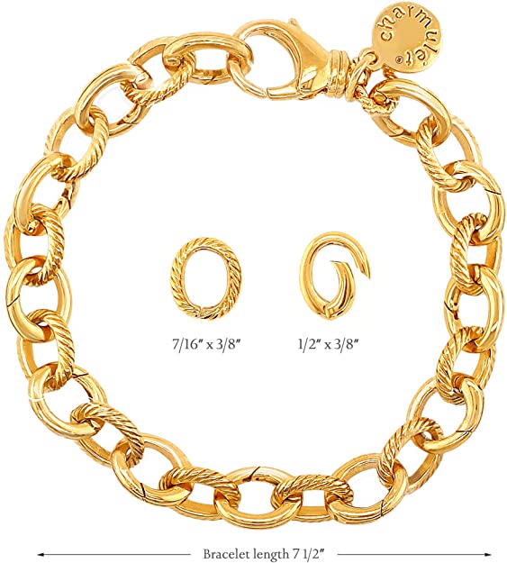 Charmulet 14kt Gold Plated Plain Medium Bracelet - charmulet-2020